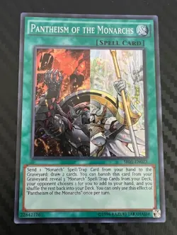 Yugioh Pantheism of the Monarchs SR01-EN023 Unlimited Edition Super Rare VLP - Image 1