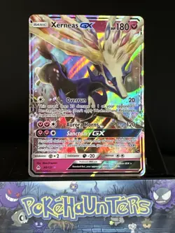 Pokemon Card Xerneas GX 90/131 Forbidden Light Holo Ultra Rare NM - Image 1