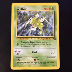 Pokemon Scyther TCG Jungle Card 26/64 Unlimited Rare Non-holo - Image 1