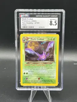 CGC 8.5 Dark Crobat 2002 Neo Destiny 2/105 Holo Pokemon Card - Image 1