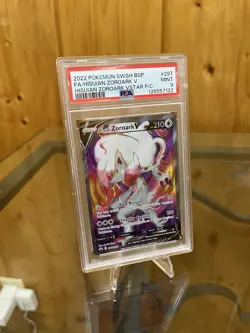 Hisuian Zoroark V SWSH297 SWSH: Sword & Shield Promo Cards Holo PSA 9 - Image 1