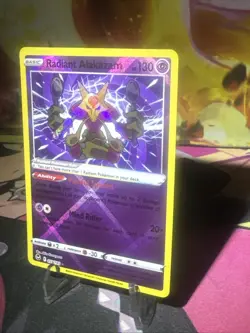 Radiant Alakazam - 059/195 - Pokemon Silver Tempest Radiant Rare Card NM Holo - Image 2