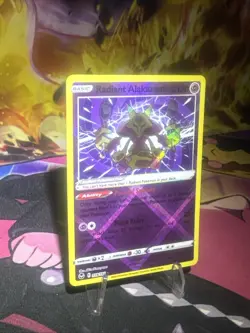 Radiant Alakazam - 059/195 - Pokemon Silver Tempest Radiant Rare Card NM Holo - Image 3