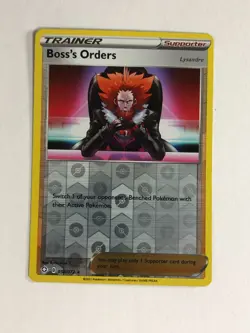 Pokemon Card Shining Fates Reverse Holographic Boss's Orders 058/072 NM - Image 1