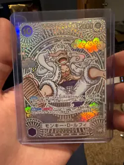 One Piece Card Luffy OP05-119 OP11 SP SEC Parallel Gold 3rd Anniversary Japanese - Image 1