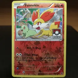 Fennekin League Promo 10/124 LP Reverse Holo Foil XY Promos Pokemon TCG Card Fox - Image 1