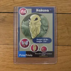 Kakuna #14 Pokemon The First Movie Promo Card PokeTrivia NON PERFORATED - Image 1