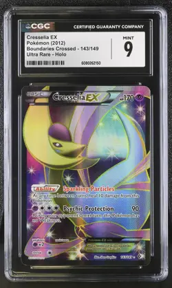 CGC 9 MINT Cresselia EX Boundaries Crossed 143/149 Ultra Rare Holo Pokemon Card - Image 1