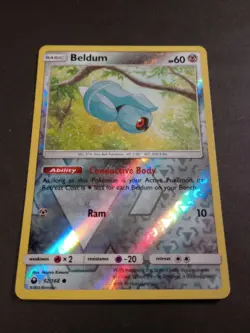 Pokemon Celestial Storm Beldum Reverse Holo Common Card 92/168 NM - Image 1