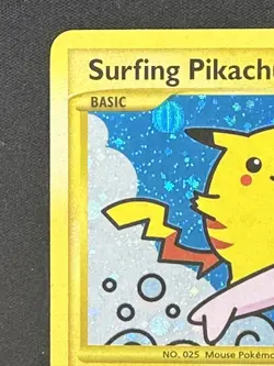 2009 Pokemon Surfing Pikachu 114/111 Rising Rivals Holo Secret Rare HOLO BLEED - Image 4
