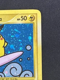 2009 Pokemon Surfing Pikachu 114/111 Rising Rivals Holo Secret Rare HOLO BLEED - Image 5