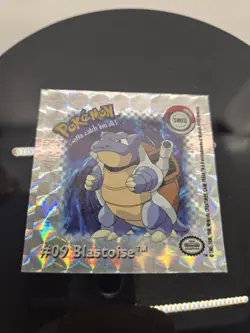 POKEMON BLASTOISE PRISM STICKER SR02 ARTBOX 1999 + Nintendo Sticker - Image 1