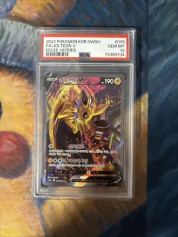 Pokemon TCG 2021 Jolteon V 079/069 Eevee Heroes PSA 10 Alternate Art KOR - Image 1