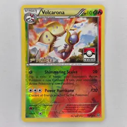REVERSE HOLO 1ST PLACE LEAGUE PROMO VOLCARONA 15/114 STEAM SIEGE LP POKEMON - Image 1
