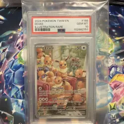 PSA 10 Eevee 188/167 Twilight Masquerade Illustration Rare Pokemon English Gem - Image 1