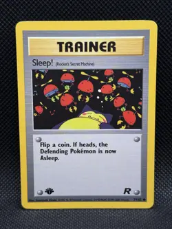 Pokemon Team Rocket 1st Edition Common Sleep! #79 NM - Image 1