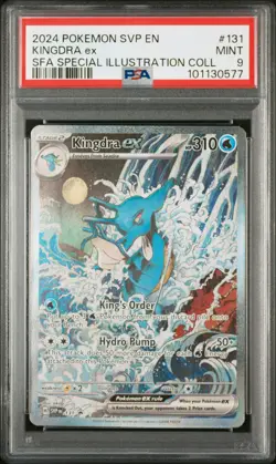2024 POKEMON SVP EN-SV BLACK STAR PROMO #131 KINGDRA EX PSA 9 - Image 1