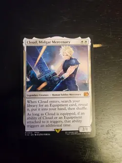 Magic the Gathering Cloud Midgar Mercenary Final Fantasy Regular Card - Image 1