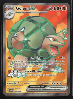 Golem EX 189/165 - S&V 151 - Ultra Rare Full Art - Pokemon TCG Card NM/M - Image 1