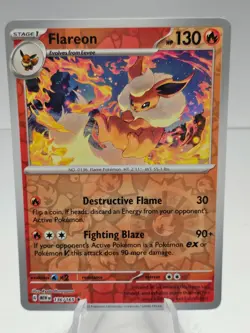 Flareon Reverse Holo 136/165 Scarlet & Violet 151 Pokemon Card - Image 1