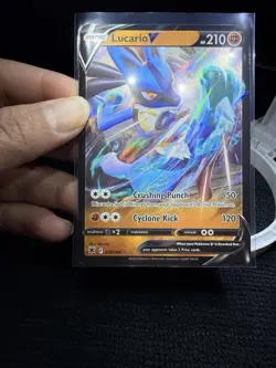 Pokemon TCG Astral Radiance Lucario v Ultra Rare Holo Card 078/189 NM Condition - Image 1