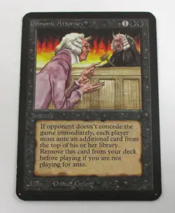 Demonic Attorney MTG Card Alpha Rare LP Magic: The Gathering - Image 1
