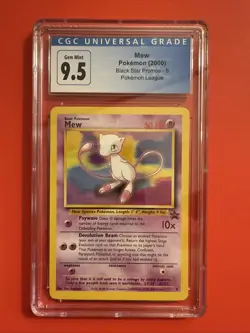 CGC 9.5 Mew 8 Black Star Promo Pokemon League 2000 Pokemon Card - Image 1