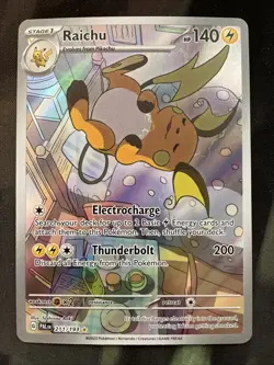 Raichu 211/193 Sv02: Paldea Evolved Holo Pokemon Card Full Art Electric Type - Image 1