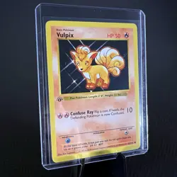 1st Edition Shadowless Vulpix 68/102 Base Set Card LP - Image 3