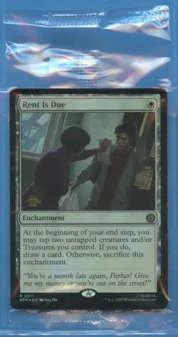 MTG: PreRelease Promo: Marvel's Spider-Man: Rent Is Due: FOIL - Image 1