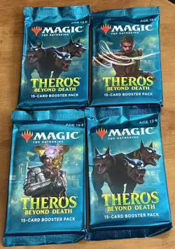 MAGIC THE GATHERING - THEROS BEYOND DEATH - 4 - PACK LOT MTG NICE NEW - Image 1