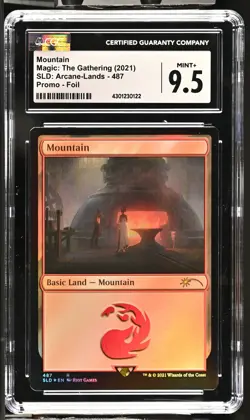 MOUNTAIN Secret Lair Foil Rare Arcane Lands CGC 9.5 MTG [Nostalgium] - Image 1