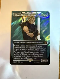 MTG Magic - Final Fantasy - Cloud, Midgar Mercenary - Borderless Surge Foil - Image 1