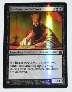 CAO CAO, LORD OF WEI Legendary Creature Human FOIL From The Vault Legends MTG - Image 1