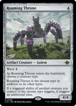 1x Roaming Throne - Promo pack NM-Mint, English Planeswalker Stamped MTG Magic - Image 1