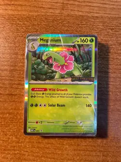 Meganium Stamped Promo 001 Pokemon TCG Mega Evolution Build and Battle Deck - Image 1