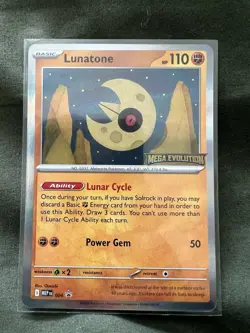 Pokemon TCG Lunatone Mega Evolution 004 NM Prerelease Promo Stamped - Image 1