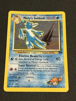 Pokemon TCG Misty's Golduck Gym Challenge 12 Holo Unlimited Rare - Image 1