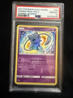 2017 POKEMON SUN & MOON SHINING LEGENDS #40 SHINING MEW-HOLO PSA 10 - Image 1