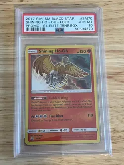 Pokemon 2017 Shining Ho-Oh Promo #SM70 PSA 10 Gem Mint - Image 1