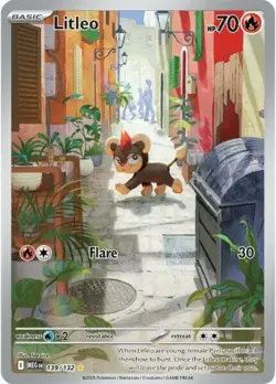 NM-Mint Litleo - 139/132 - Illustration Rare Pokemon Mega Evolution - Base Set - Image 1