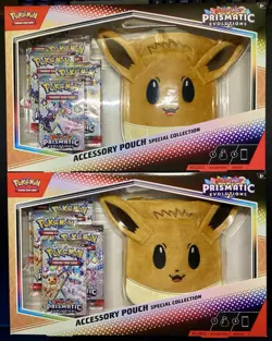 2x Pokemon TCG: Prismatic Evolutions Accessory Pouch Special Collection LOT - Image 1