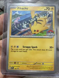 Pokemon Pikachu #190 Stamp World Championships 2024 Black Star Promo Gem - Image 1