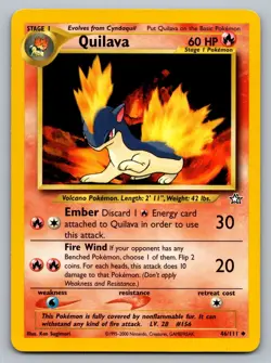 Pokemon TCG Neo Genesis Quilava #46 - Image 1