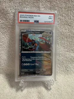 Roaring Moon : Pokemon : M24 EN McDonald's Promo 2025 : 011/015 : PSA 9 MINT - Image 1