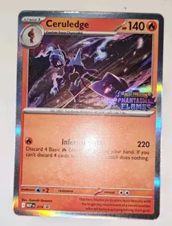 Phantasmal Flames Prerelease Ceruledge Stamped Promo Pokemon TCG 2025 - Image 2