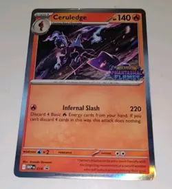 Phantasmal Flames Prerelease Ceruledge Stamped Promo Pokemon TCG 2025 - Image 3