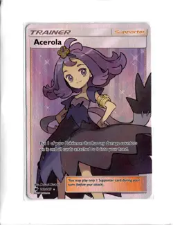 Pokemon TCG Acerola (Full Art) Ultra Rare SM Burning Shadows 142/147 - Image 1