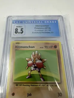 2016 CGC 8.5 Pokemon PreRelease Kit Hitmonchan 62/108 Evolutions - Image 2