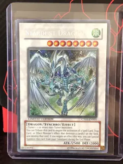 2008 Yu-Gi-Oh! Limited Edition Stardust Dragon #CT05-EN001 NM - Image 1